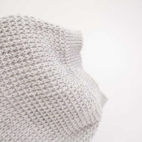 Express Gray Knit‎ Sweater Medium Scoop Neck Cotton - Picture 4 of 9